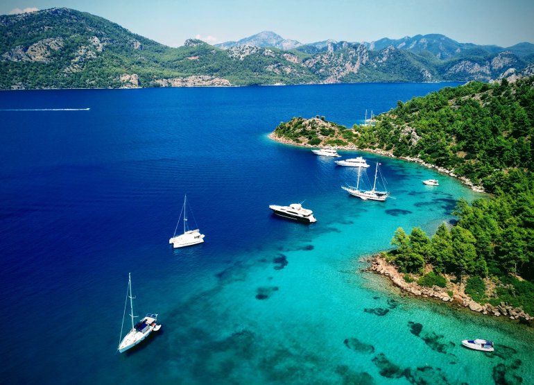 Marmaris - Fethiye Gulet Cruise Route