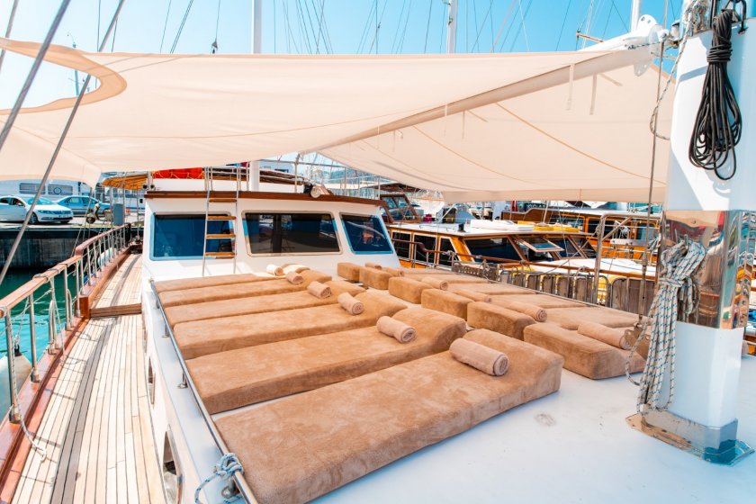 AFİLLİ | FETHİYE 10 KİŞİLİK LÜKS MAVİ TUR GULETİ | Okeanosyatcilik