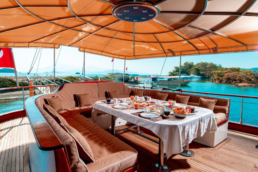 AFİLLİ | FETHİYE 10 KİŞİLİK LÜKS MAVİ TUR GULETİ | Okeanosyatcilik