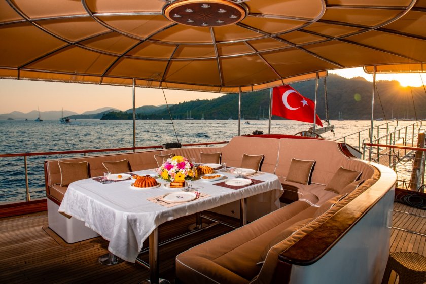 AFİLLİ | FETHİYE 10 KİŞİLİK LÜKS MAVİ TUR GULETİ | Okeanosyatcilik