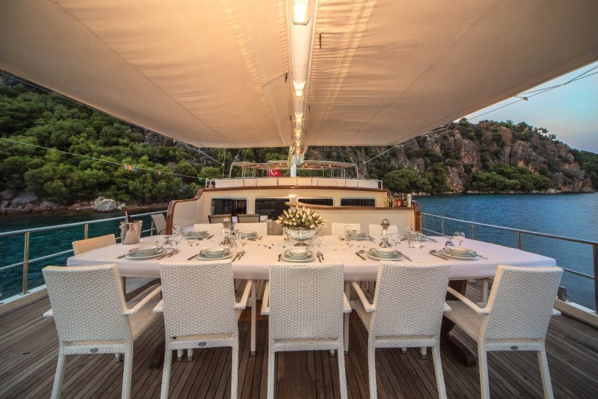 SİMERENYA | 16 KİŞİLİK FETHİYE LÜKS MAVİ YOLCULUK GULET | Okeanosyatcilik